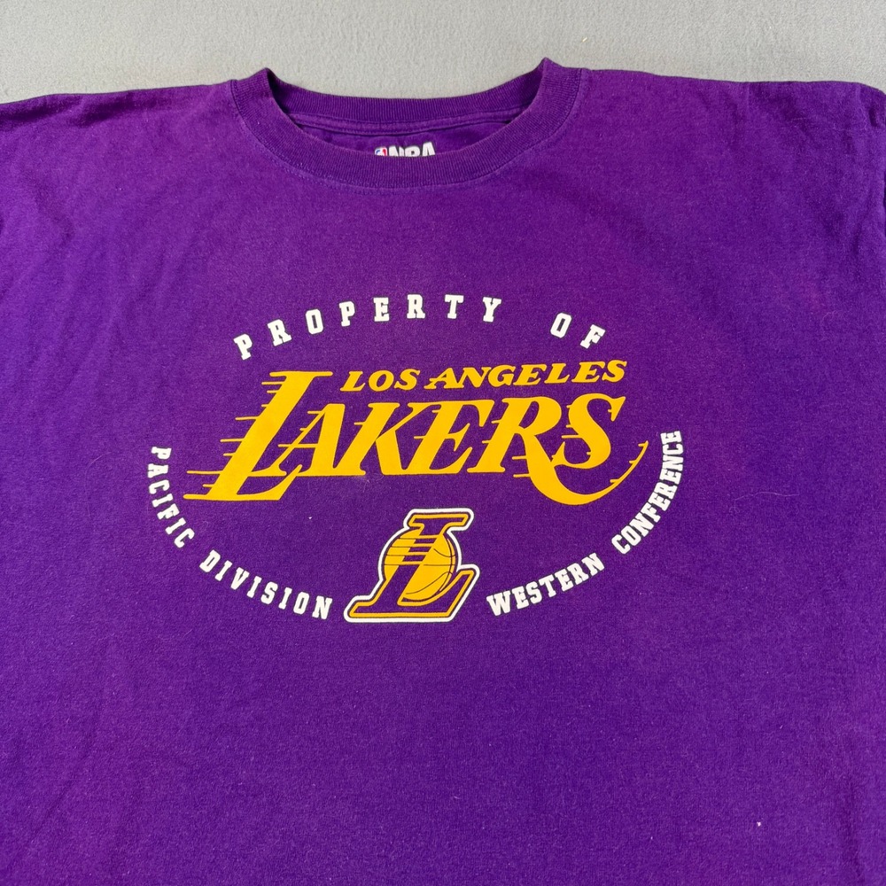 NBA Los Angeles Lakers T-Shirt Mens XL‎ Purple Property Of Graphic Tee Cotton